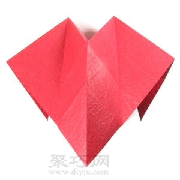 3D origami heart simple illustration