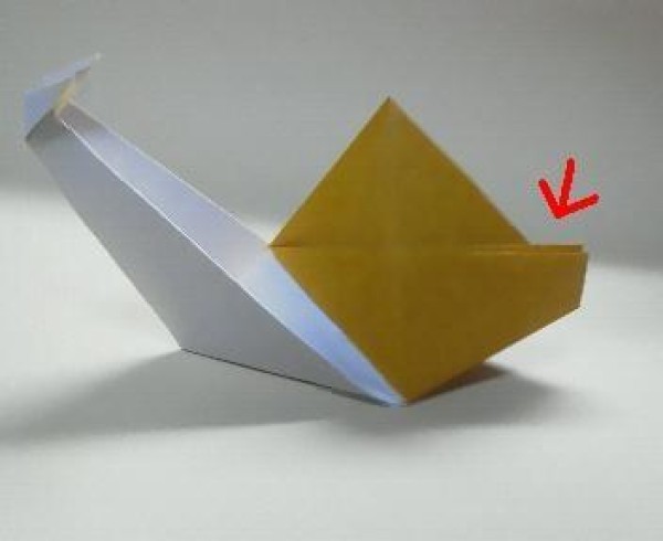 Origami snail making tutorial illustration for childrens creative origami