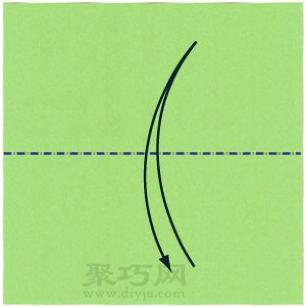 Illustration of how to fold the face of the origami elf