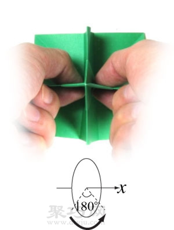 Use square paper to fold southeast, northwest, childhood game, southeast, northwest origami process