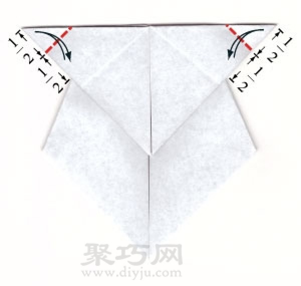 Simple origami panda face folding method