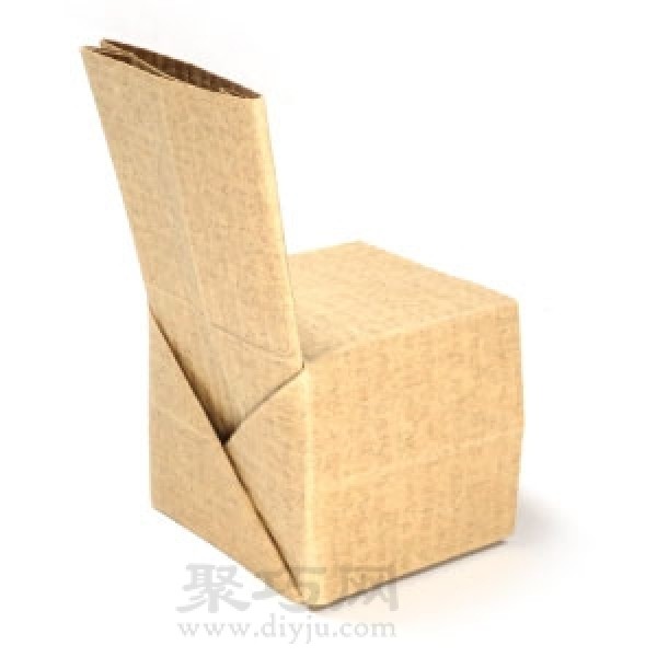 Simple origami small chair origami method