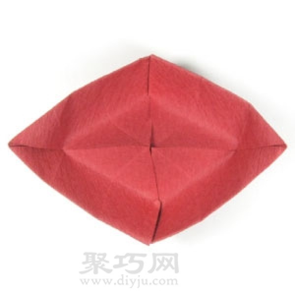 Three-dimensional heart-shaped origami method