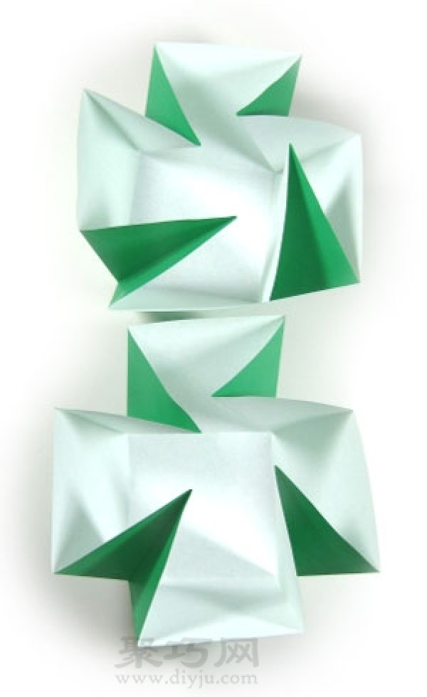 Origami cube box illustration simple illustration