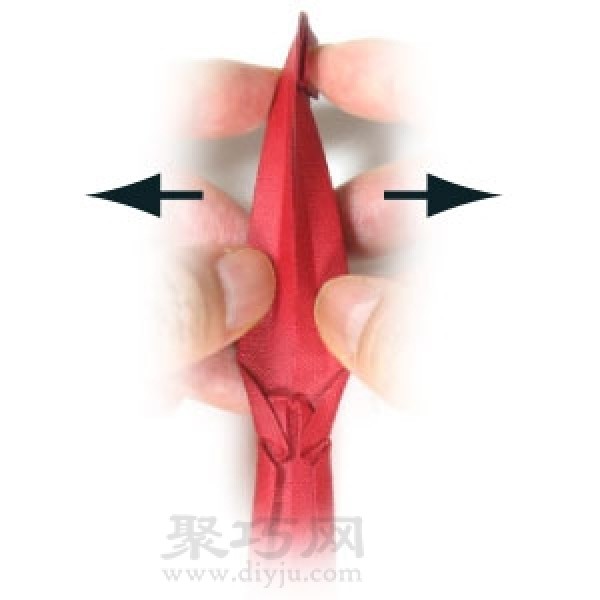 Illustration of steps for making handmade origami ties