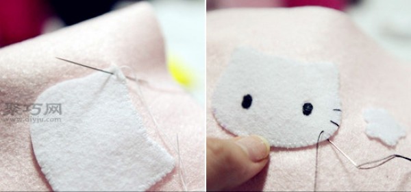 Hello Kitty cartoon pencil case DIY tutorial 6 steps to learn how to make your own fabric pencil case