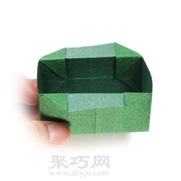 Illustration of the steps of origami of a rectangular box