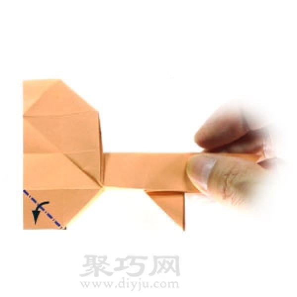 Learn to make origami three-dimensional standing puppy step by step