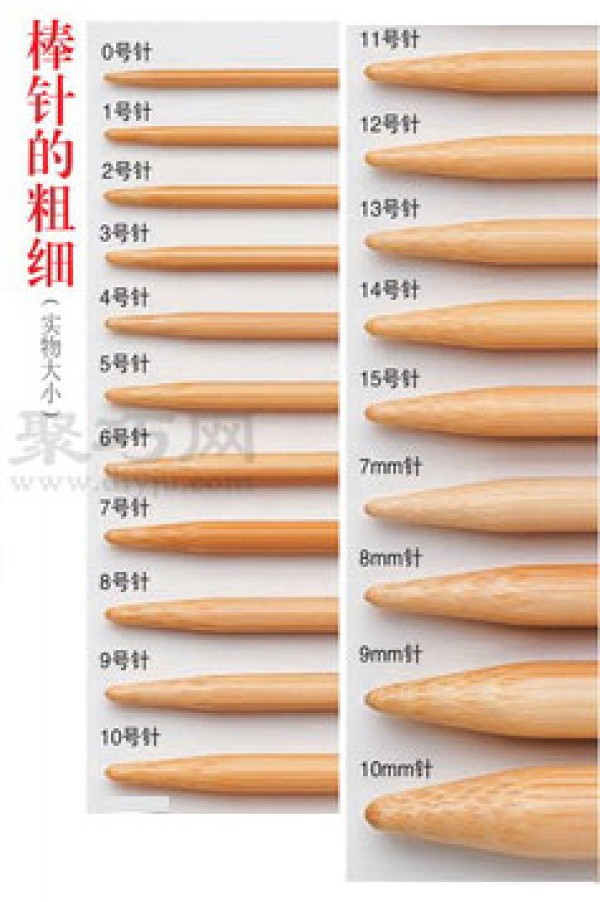 Commonly used stick needle needle size comparison table teaches you how to choose the stick needle model according to the wool