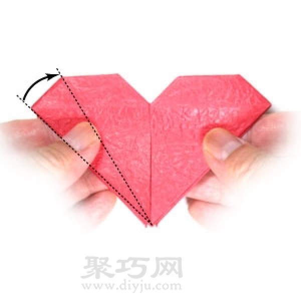 Manual origami double heart folding steps