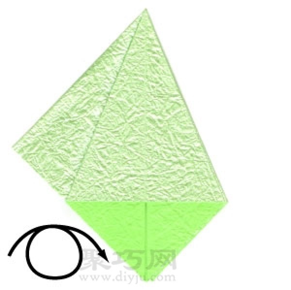 Illustration of steps for making origami frog