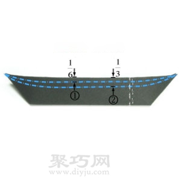 Simple illustration of origami gondola boat