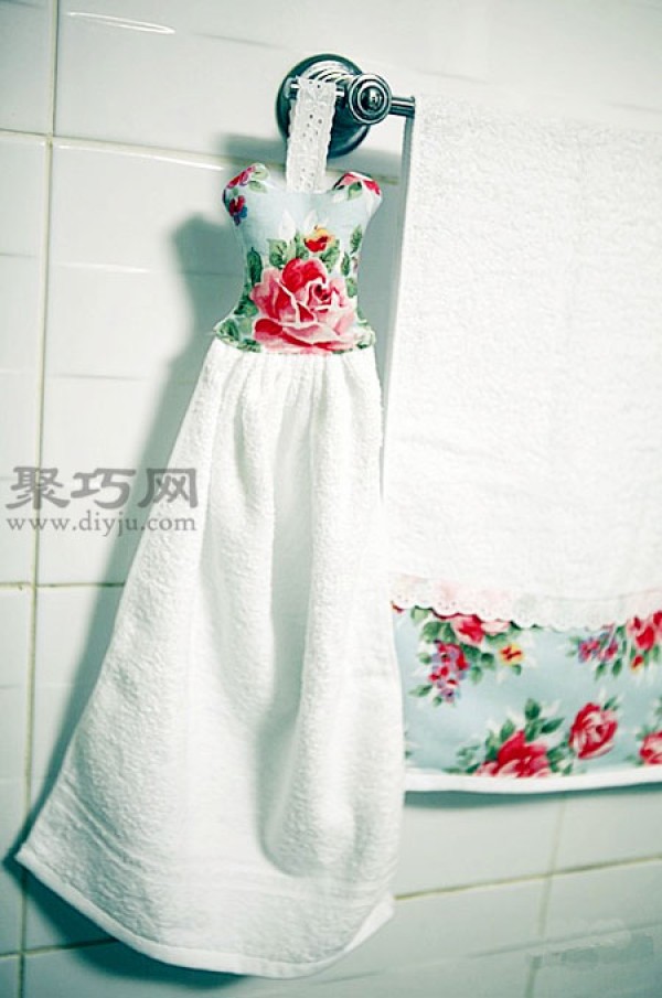 How to DIY a towel hanging handmade rose pattern towel hanging