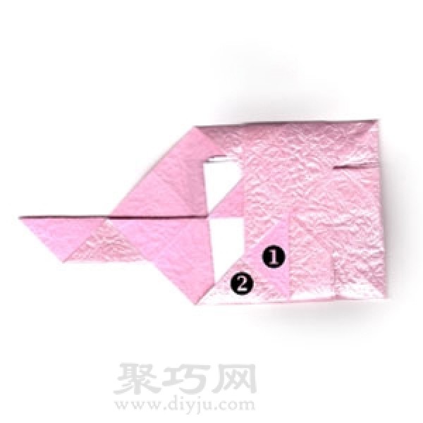 Origami Diamond Envelope Steps Illustration