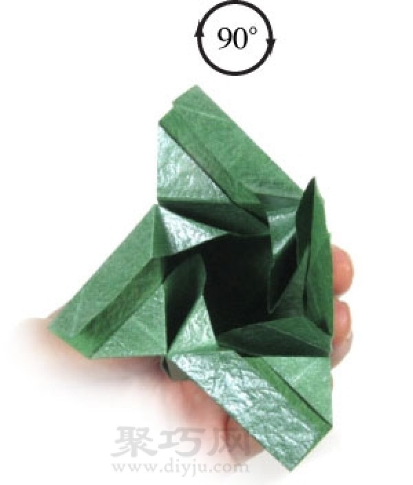 Simple and practical origami hollow cube illustration tutorial