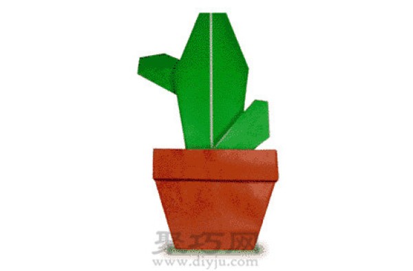 Simple and easy handmade origami cactus tutorial