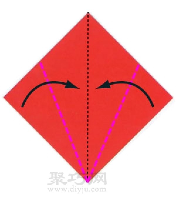 Basic origami folding method: fold square paper into a regular 16-sided shape