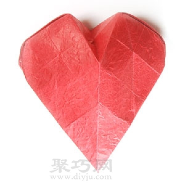 3D origami heart simple illustration