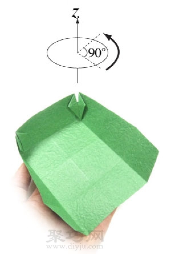 Origami candy box folding method is simple and practical