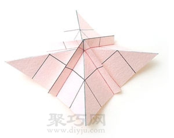 Rose Origami Steps Illustration