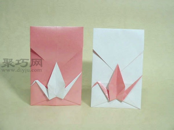 Origami Crane Envelope Illustrated Tutorial How to Fold a Paper Crane Confession Love Letter Envelope