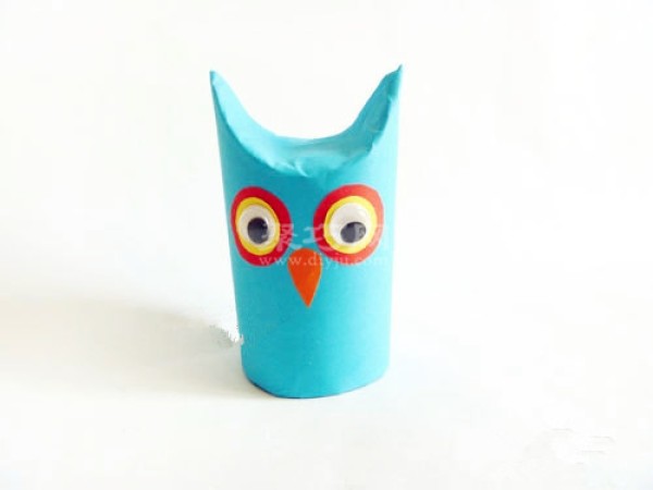 DIY cute owl using waste from roll paper tube Handmade owl from toilet paper tube