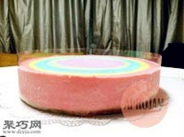 How to make eight-inch rainbow mousse cake. Ingredients for eight-inch mousse cake.