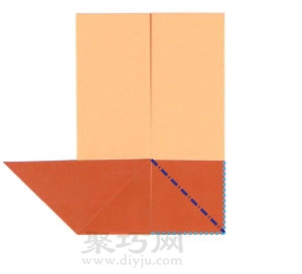 Illustration of the steps of origami sailboat. Very simple origami sailboat for children.