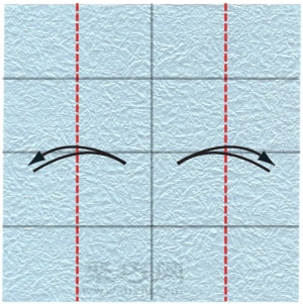 Illustration of the steps for origami making a three-dimensional round cup