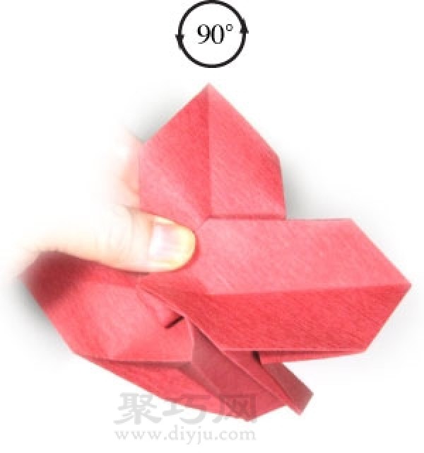 How to fold poinsettia flower origami