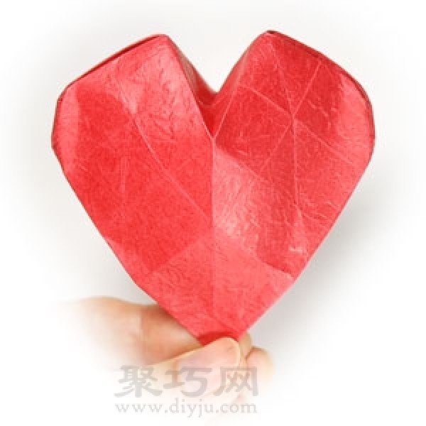 3D origami heart simple illustration