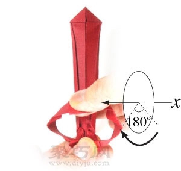 Illustration of steps for making handmade origami ties