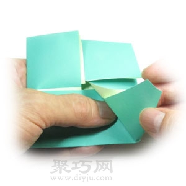 Simple square origami envelope folding steps