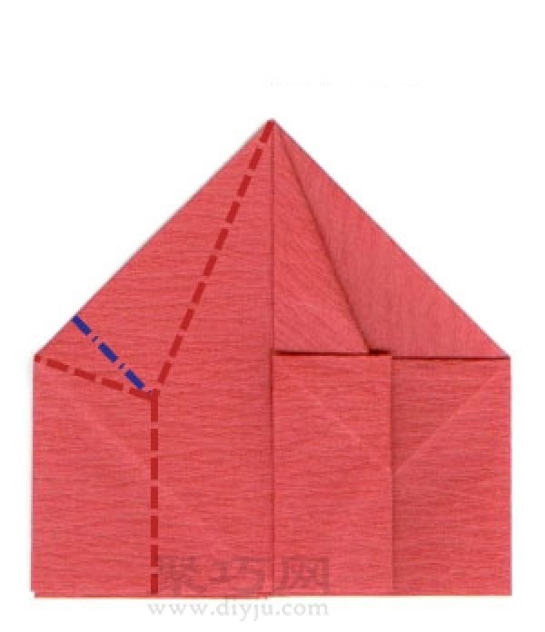 Origami church house origami method