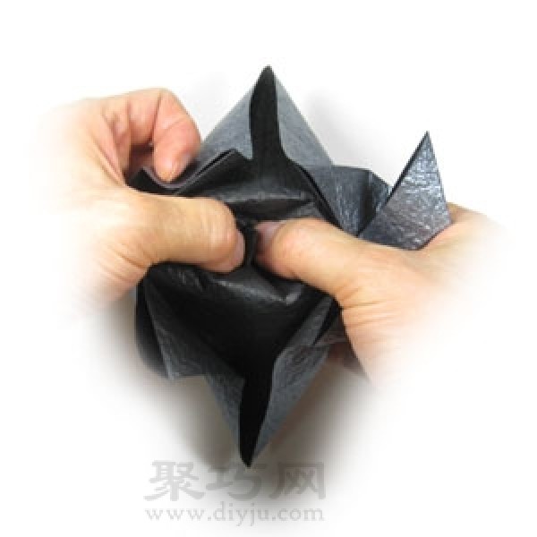 Steps for folding origami angelfish