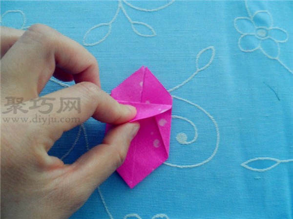 Origami lesson plan for kindergarten middle class: Origami box, simple box folding method