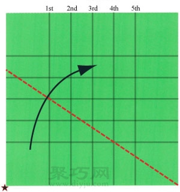 Three-dimensional storage box origami method