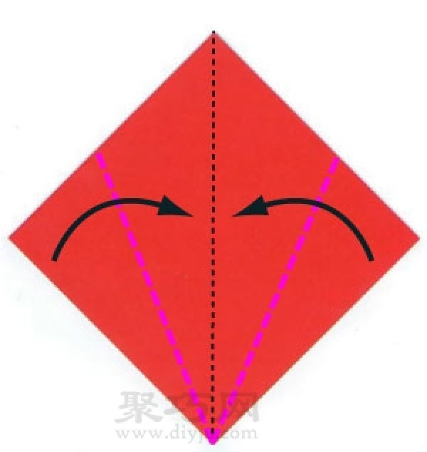 Basic origami folding method: fold square paper into a regular 16-sided shape