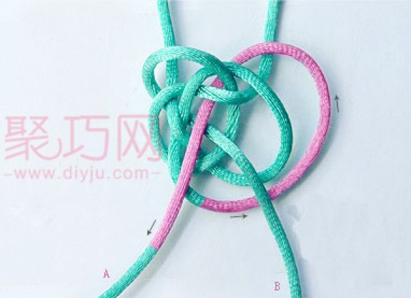 Chinese Knot Button Knot Finishing Illustration of Double Line Button Knot Knitting Method