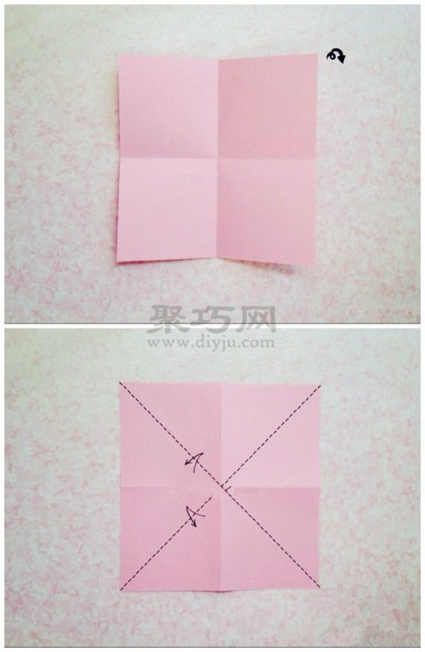 How to make origami with tulip paper? Illustration of steps for folding tulips