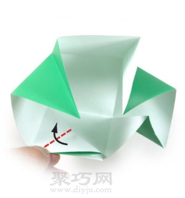 Origami cube box illustration simple illustration