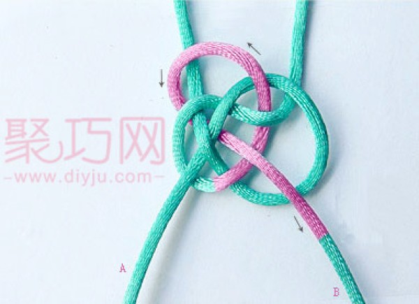 Chinese Knot Button Knot Finishing Illustration of Double Line Button Knot Knitting Method