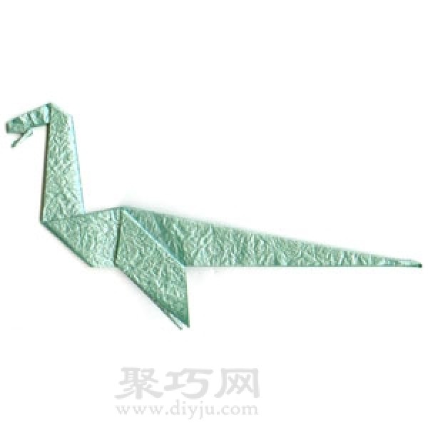 Simple origami dragon folding method