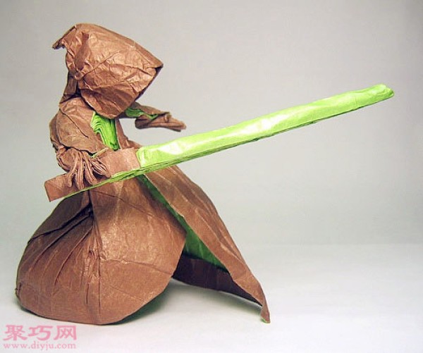 Appreciation of 3D origami movie cartoon characters Star Wars Jedi 3D origami