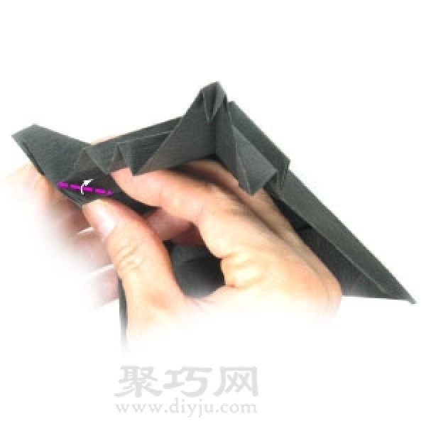 Illustrated tutorial on handmade origami invisible airplane