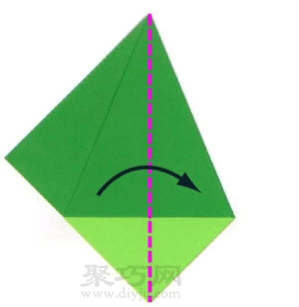 Basic origami folding method: sharp angle folding