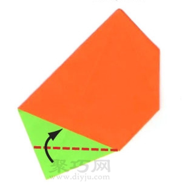 Simple origami square balloon blowing method