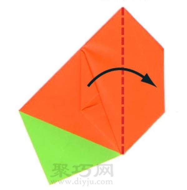 Simple origami square balloon blowing method