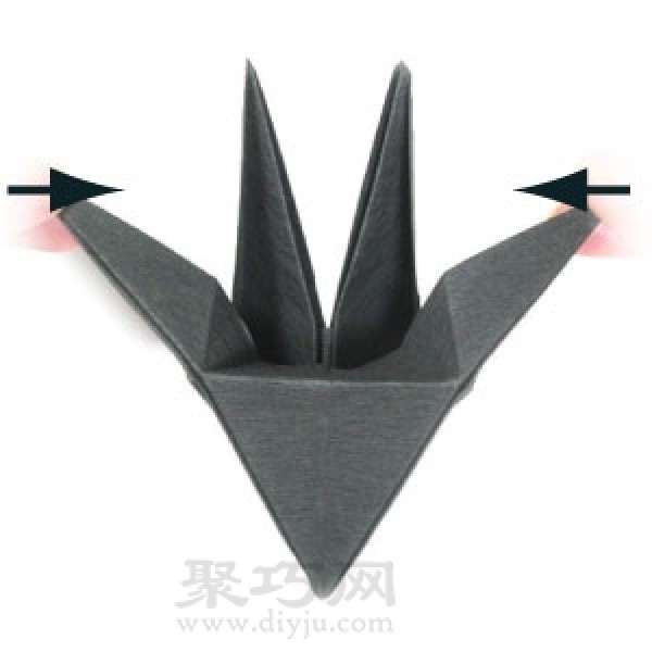 Simple origami three-dimensional spider folding method