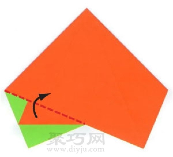 Simple origami square balloon blowing method